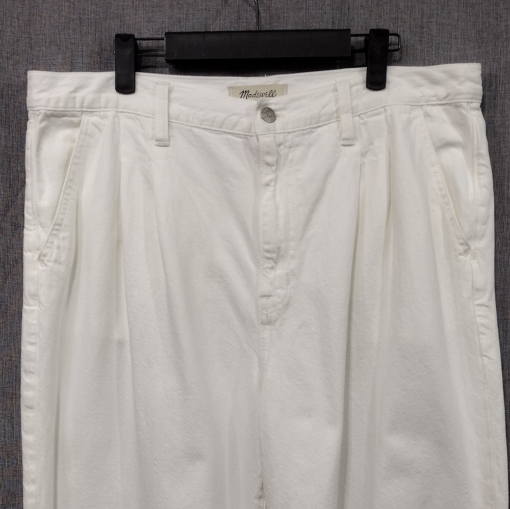 Madewell Baggy Straight Jeans Womens 32 White Casual Comfy Retro Minimalist - Picture 3 of 11